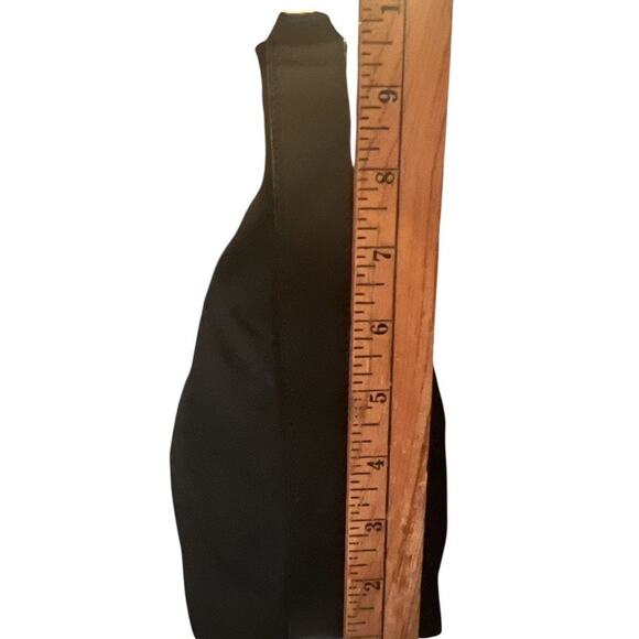 VTG 90s Gucci Nylon Leather Trim Compact Shoulder Bag Black Quiet Luxury Sleek - Picture 7 of 16